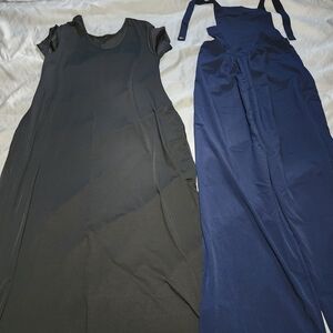 Black and Blue Sleeveless Dresses